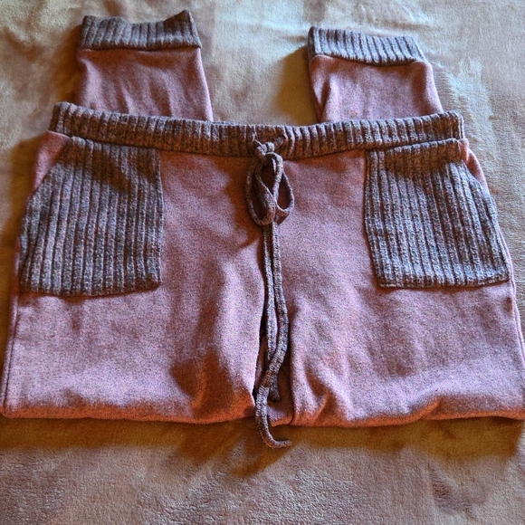 Lucky Brand Heathered Pink Joggers - Picture 3 of 4